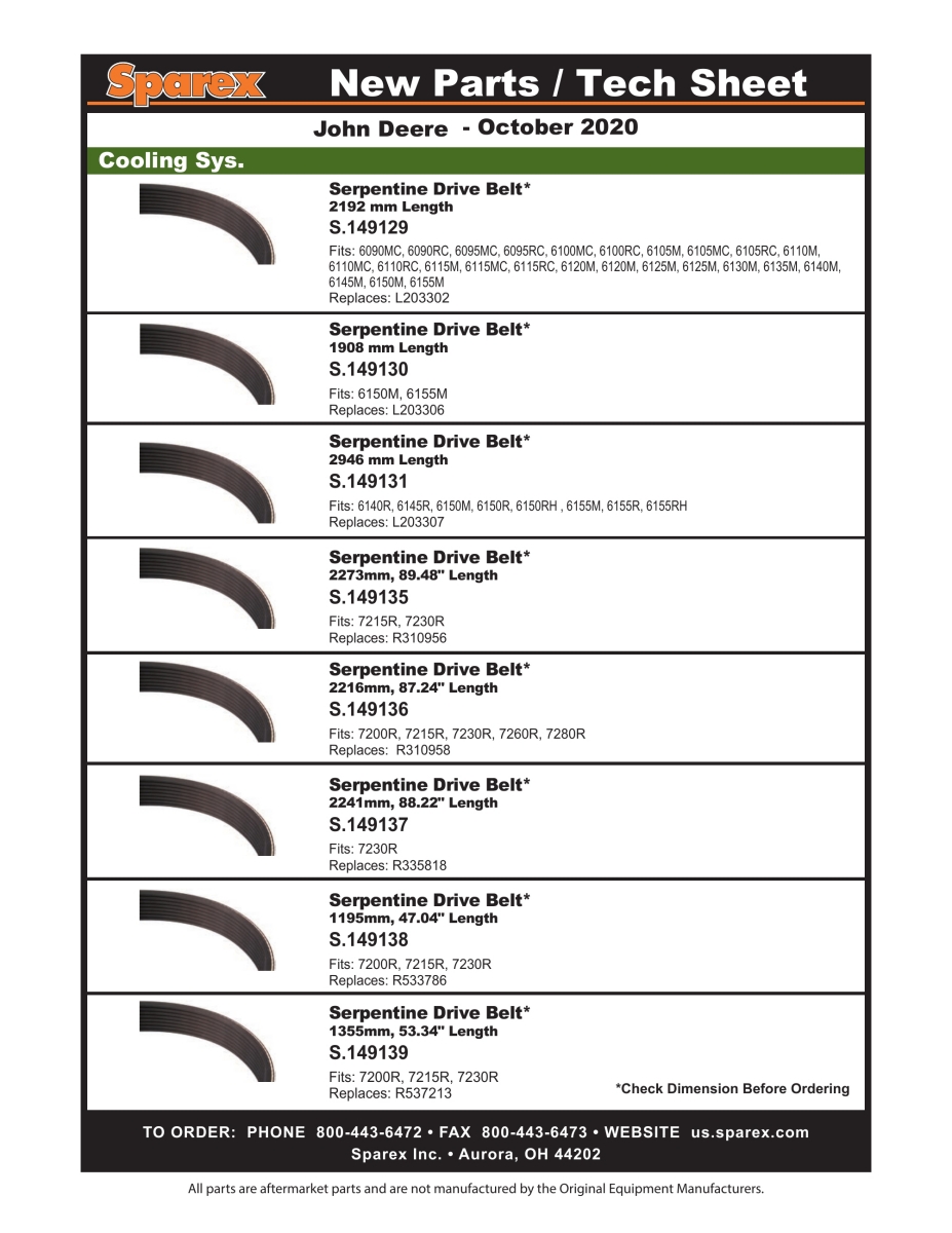 John Deere Electrics & Instruments (Page 97), Sparex Parts Lists & Diagrams